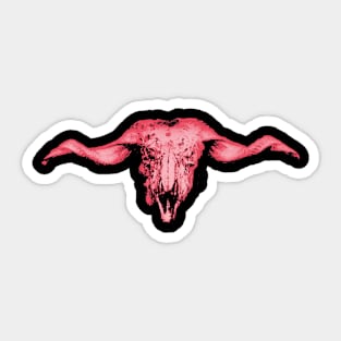 Aries Skull Red Sticker